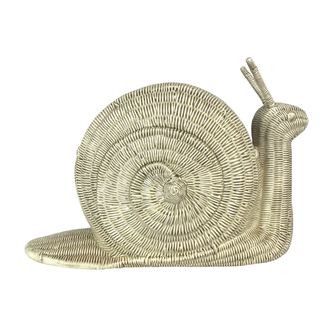 Wicker Snail Pottery Planter