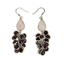 Load image into Gallery viewer, Sterling Garnet Grapes Earrings
