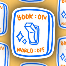 Load image into Gallery viewer, Book:On World:Off Sticker