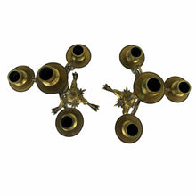 Load image into Gallery viewer, Brass Claw Foot Candleholders