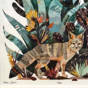 Kit Fox Cactus Print