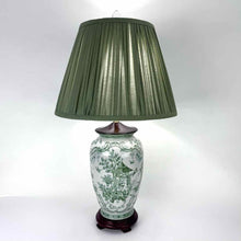 Load image into Gallery viewer, Green &amp; White Asian Lamp