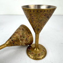 Load image into Gallery viewer, Engraved Brass Cordial Cups