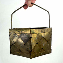 Load image into Gallery viewer, Woven Brass Basket