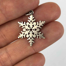 Load image into Gallery viewer, Sterling Snowflake Pendant