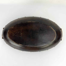 Load image into Gallery viewer, Carved Wood &amp; Wicker Bowl