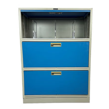 Load image into Gallery viewer, Blue &amp; Beige File Cabinet