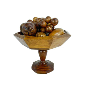 Carved Wooden Fruit Bowl