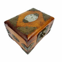 Load image into Gallery viewer, Wood &amp; Brass Jewelry Box