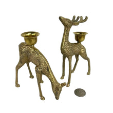 Load image into Gallery viewer, Brass Deer Candleholders