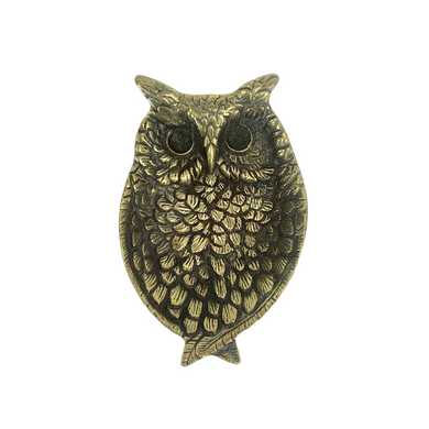 Brass Owl Dish