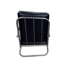 Load image into Gallery viewer, Chrome &amp; Navy 1930s Chair