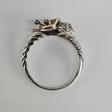 Load image into Gallery viewer, Brass &amp; CZ Floral Ring