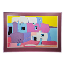 Load image into Gallery viewer, Colorful Adobe 1980s Painting