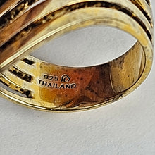 Load image into Gallery viewer, Gold Wave Sterling Ring
