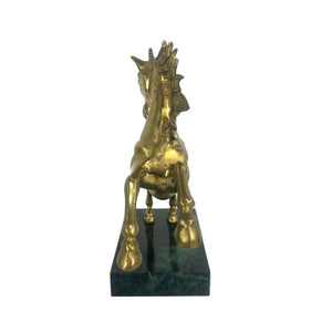 Brass Unicorn on Marble Base