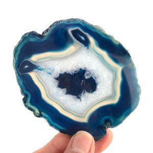 Blue Agate Geode Slices