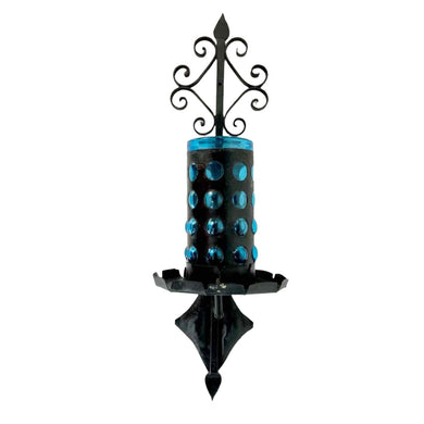 Caged Glass Sconce Light