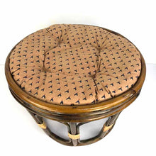 Load image into Gallery viewer, Bent Rattan Ottoman