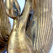 Load image into Gallery viewer, Brass Swan Bookends