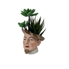 Load image into Gallery viewer, Porcelain Man's Head Planter