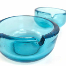 Load image into Gallery viewer, Blue Glass Ashtray