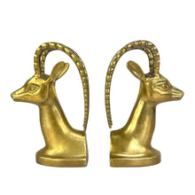Load image into Gallery viewer, Brass Antelope Bookends