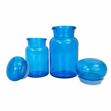 Load image into Gallery viewer, Blue Glass Bubble Canisters