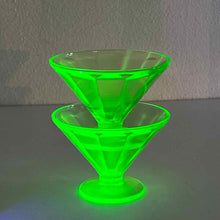 Load image into Gallery viewer, Uranium Glass Parfait Cups
