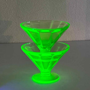Uranium Glass Parfait Cups