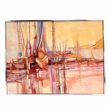 Load image into Gallery viewer, Modern Abstract Boats Painting