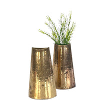 Load image into Gallery viewer, Hammered Brass Vases