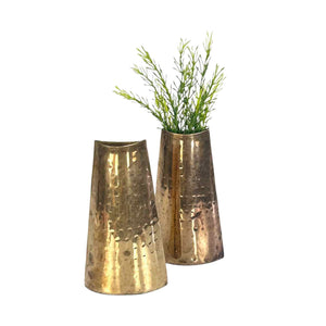 Hammered Brass Vases