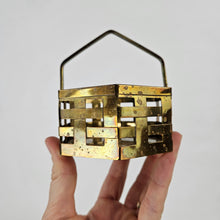 Load image into Gallery viewer, Woven Brass Basket