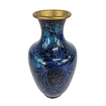 Load image into Gallery viewer, Blue Cloisonne Vase