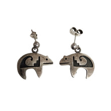 Load image into Gallery viewer, Sterling Bear Earrings