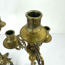 Load image into Gallery viewer, Brass Claw Foot Candleholders