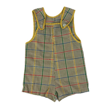 Load image into Gallery viewer, Plaid Overalls Romper