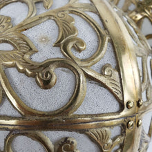 Load image into Gallery viewer, Ornate Brass Swag Globe Pendants