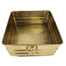 Load image into Gallery viewer, Large Hammered Brass Planter