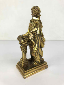 Gold Mozart Composer Sculpture
