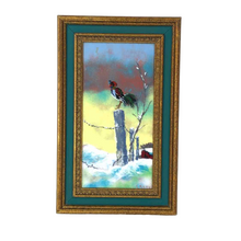 Load image into Gallery viewer, Crowing Rooster Enamel Art