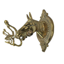 Load image into Gallery viewer, Brass Horses Wall Coat Rack