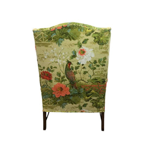 Floral Birds Wingback Chair