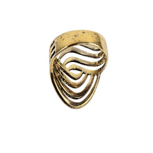 Load image into Gallery viewer, Gold Wave Sterling Ring