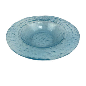 Blue Textured Glass Bowl