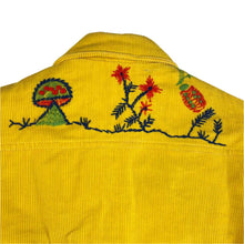 Load image into Gallery viewer, Embroidered Yellow Corduroy Shirt