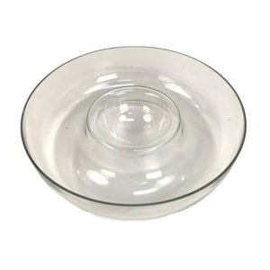 Glass Chip & Dip Serving Bowl