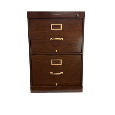 Faux Wood 1940s File Cabinet