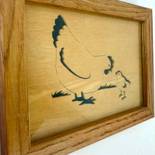 Load image into Gallery viewer, Wood Cut Chicken Art